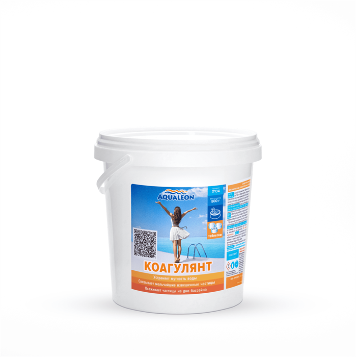 Aqualeon Коагулянт (картриджи по 5 таблеток 25 г) 0,9 кг уп6 0104 81984