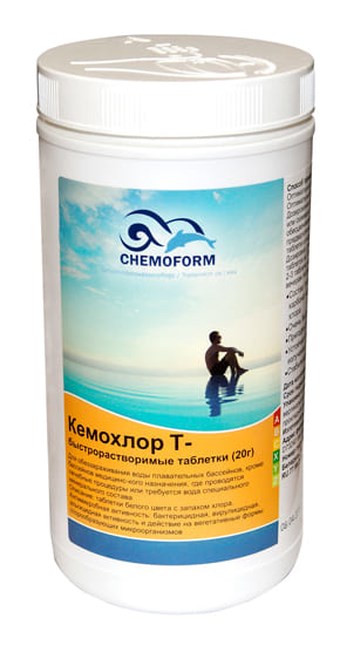Chemoform Кемохлор Т-быстрорастворимые таблетки 20 г (стаб, 50%) БСХ 1 кг уп6 0504101 72731