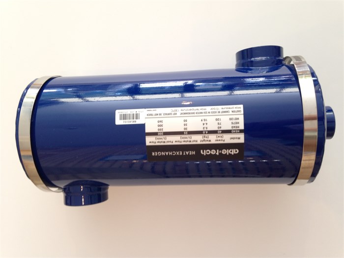 Emaux Теплообменник HE30 (30 кВт, котел 1", бассейн 1,5" вертикальный) 83639